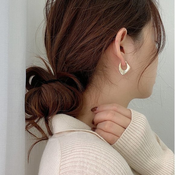 #NEW 925 Sterling Silver Geometric Hoop Earrings - Picture 2 of 15